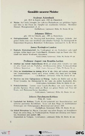 Gemälde neuerer Meister (Nr. 45-85)