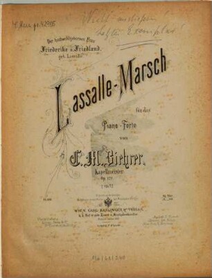 Lassalle-Marsch : für d. Piano-Forte ; op. 129