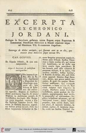 Excerpta ex chronico Jordani