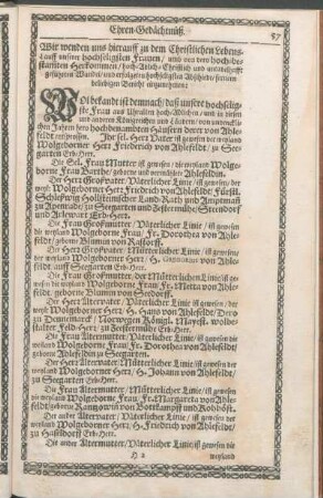 [Ehren-Gedächtnüß.]