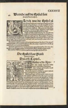 Die Epistel sant Pauli zu den Colossern.