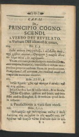 Cap. II. De Principio Cognoscendi.