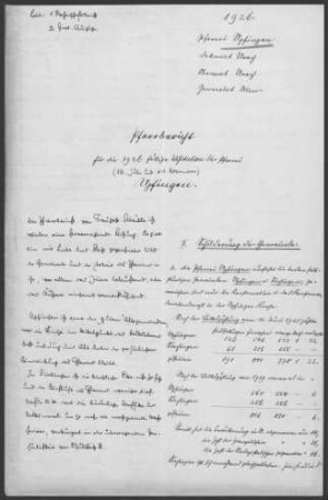 Upfingen-Sirchingen: Pfarrbericht 1926