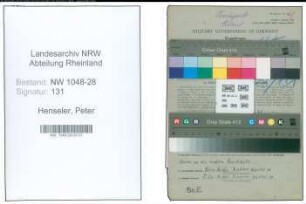 Entnazifizierung Peter Henseler , geb. 28.01.1889 (Postbeamter)