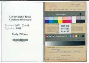 Entnazifizierung Wilhelm Mally , geb. 01.06.1907 (Justizbeamter)