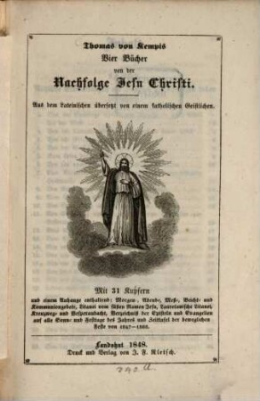 Vier Bücher von der Nachfolge Jesu Christi : mit 31 Kupfern