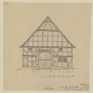 Hoppecke (Kreis Brilon): Hof Peter Heinrich Becker. [Haupthaus] Nordansicht