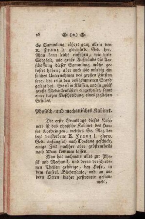 Physisch- und mechanisches Kabinet