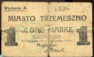 Tremessen, Notgeld 1 Marke