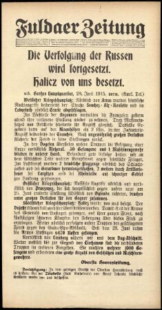 Ausgabe vom Montag, den 28. Juni 1915.