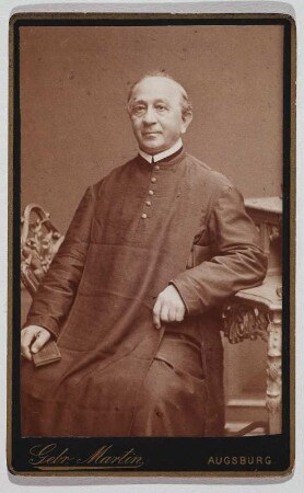 Porträt Hieronymus Gratzmüller : Foto-/Bildersammlung Stenografische Sammlung. Porträt Hieronymus Gratzmüller. Photographie. Carte de visite (nach 1886; Gebr. Martin). Dresden: SLUB P a 0235
