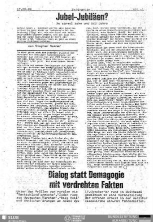 Dialog statt Demagogie mit verdrehten Fakten