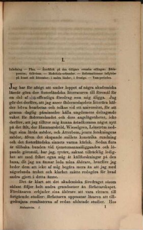 Grunddragen af svenska vitterhetens historia : Akademiska föreläsningar af Bernhard Elis Malmström. 1, Stjernhjelm - frihetstiden