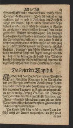 Das vierdte Capitul