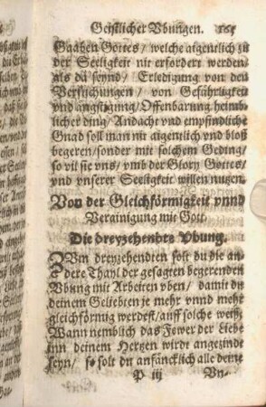 Von der Gleichförmigkeit vnnd Verainigung mit Gott. Die dreyzehendte Ubung.