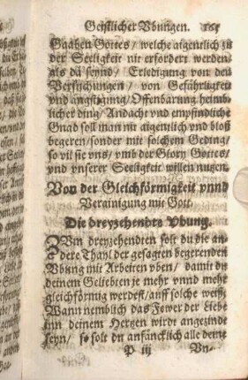 Von der Gleichförmigkeit vnnd Verainigung mit Gott. Die dreyzehendte Ubung.