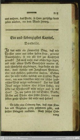 Ein und siebenzigstes Kapitel. Bordelle