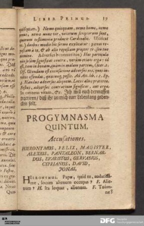 Progymnasma Quintum. Accusationes.