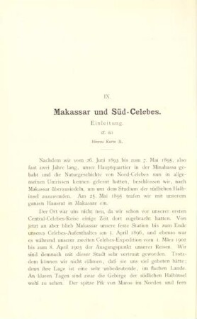IX. Makassar und Süd-Celebes