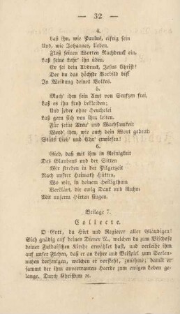Beilage 7. Collecte.