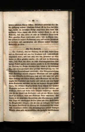 43) Der Sabbath.