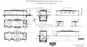 Stuttgart Hbf: NG Transformatorenstation Abstellbahnhof Grundrisse,Schnitte,Ansichten