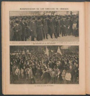 Manifestación de los Círculos de Obreros - [Ilustración]