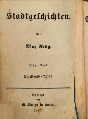 Stadtgeschichten, 1