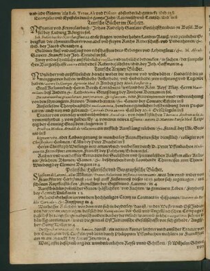 Politische/ Historische und Geographische Bücher.
