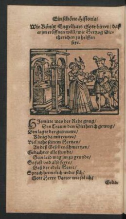 Wie König Engelhart gott bittet/ daß er im eröffnen wöll/ wie Hertzog Dietherichen zu helffen seye.