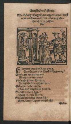 Wie König Engelhart gott bittet/ daß er im eröffnen wöll/ wie Hertzog Dietherichen zu helffen seye.