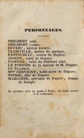 Les deux Philibert : comédie en trois actes et en prose