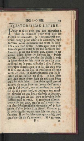 [Quatorzieme Lettre. - Vingt et septieme Lettre.]