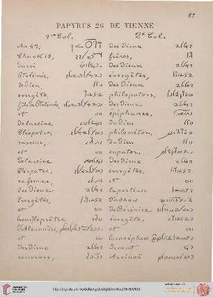 Papyrus 26 de Vienne