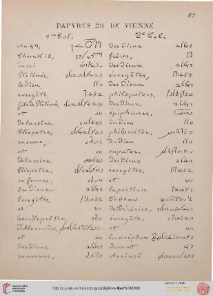 Papyrus 26 de Vienne