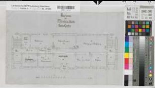 Minden (Minden) Posthaus Grundriß 1. Geschoß um 1910 1 : 100 30 x 47 Zeichnung Oberpostdirektion Münster