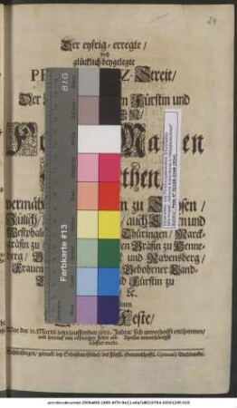 Der eyfrig-erregte/ doch glücklich beygelegte Praecedenz-Streit