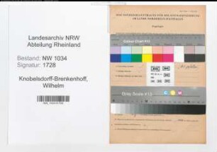 Entnazifizierung Wilhelm Von Knobelsdorff-Brenkenhoff , geb. 21.08.1870 (Hauptmann)