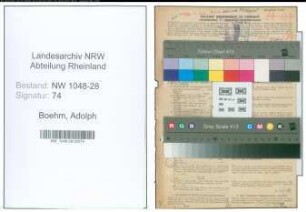 Entnazifizierung Adolph Boehm , geb. 11.09.1896 (Postbeamter)