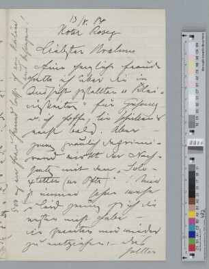 Brief an Johannes Brahms