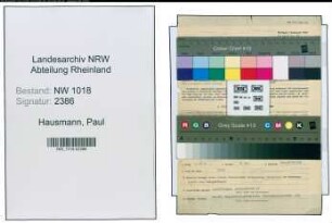 Entnazifizierung Paul Hausmann , geb. 20.06.1915 (Schreiner)