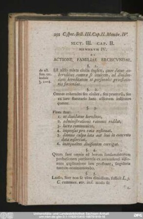Membrum IV. De Actione Familiae Erciscundae.