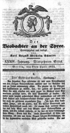 14. Stueck, 6. April 1835