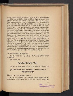 Geschäftlichen Teil