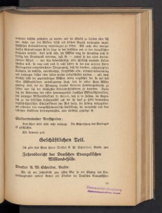 Geschäftlichen Teil