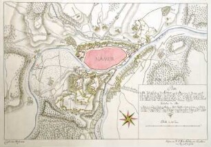 WHK 23 Österreichischer Sukzessionskrieg 1740-1748 bis zum Aachener Frieden: Plan der Belagerung von Namur durch die Franzosen, 1746