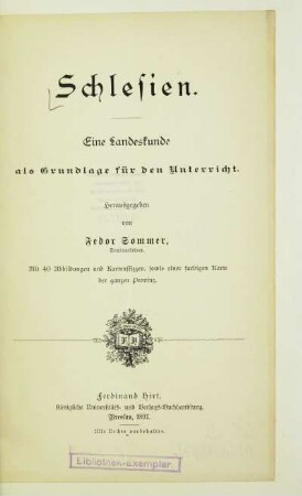 Schlesien : eine Landeskunde als Grundlage für den Unterricht