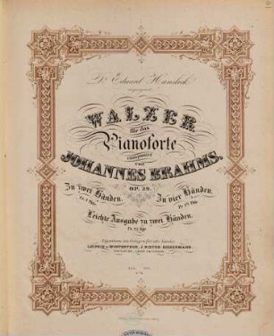 Walzer für das Pianoforte : op. 39