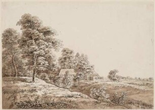 Landschaft mit Hütten