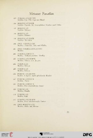Meissner Porzellan (Nr. 195-229)